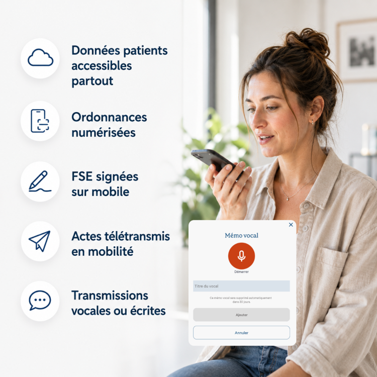 Fonctionnalités de la solution mobile IDEL EVE